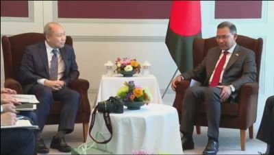 PM Tarek Rahman meeting with JETRO President Kataoka Susumu in Tokyo for Japanese investment in Bangladesh